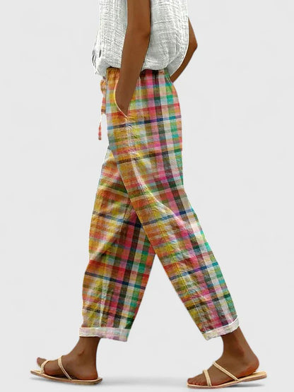SARIKA™ COMFORTABLE CHECKERED PANTS