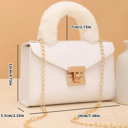 FURÉLLE CHIC™ — AUTUMN SOFT PLUSH FAUX FUR HANDBAG
