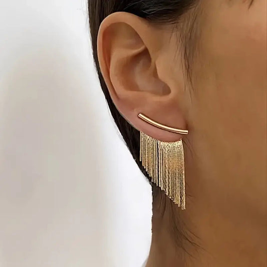 GOLDEN CASCADE VINTAGE EARRINGS