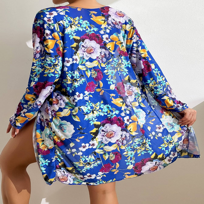 JINA™ ELEGANT 3-PIECE BLUE SUMMER SWIMSUIT