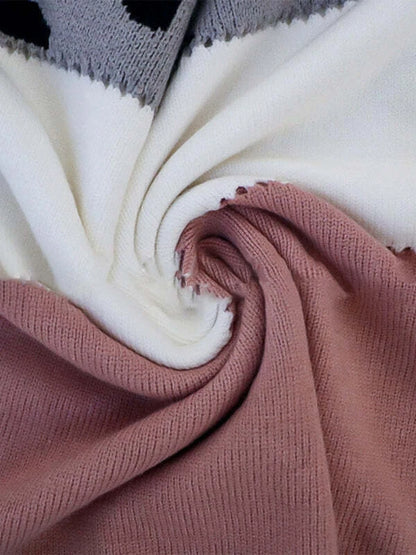 NOVA™ LEOPARD COLORBLOCK KNIT SWEATER