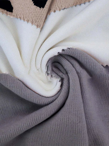 NOVA™ LEOPARD COLORBLOCK KNIT SWEATER