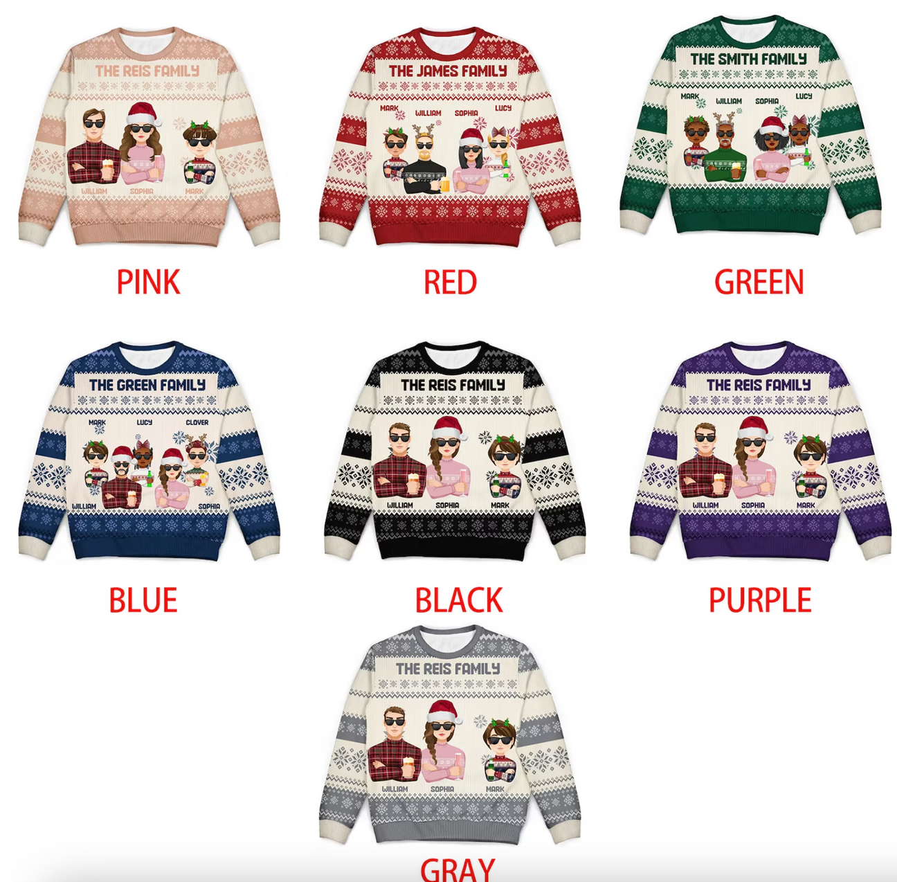 UNISEX UGLY SWEATER - FUNNY GIFT FOR FAMILY, COUPLE, PARENTS, GRANDPARENTS